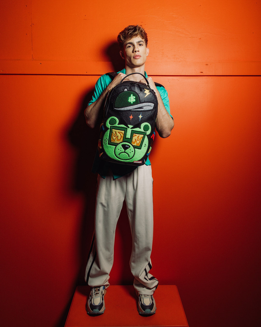 Colorful Money Bear Cheneille Dlxsv Backpack