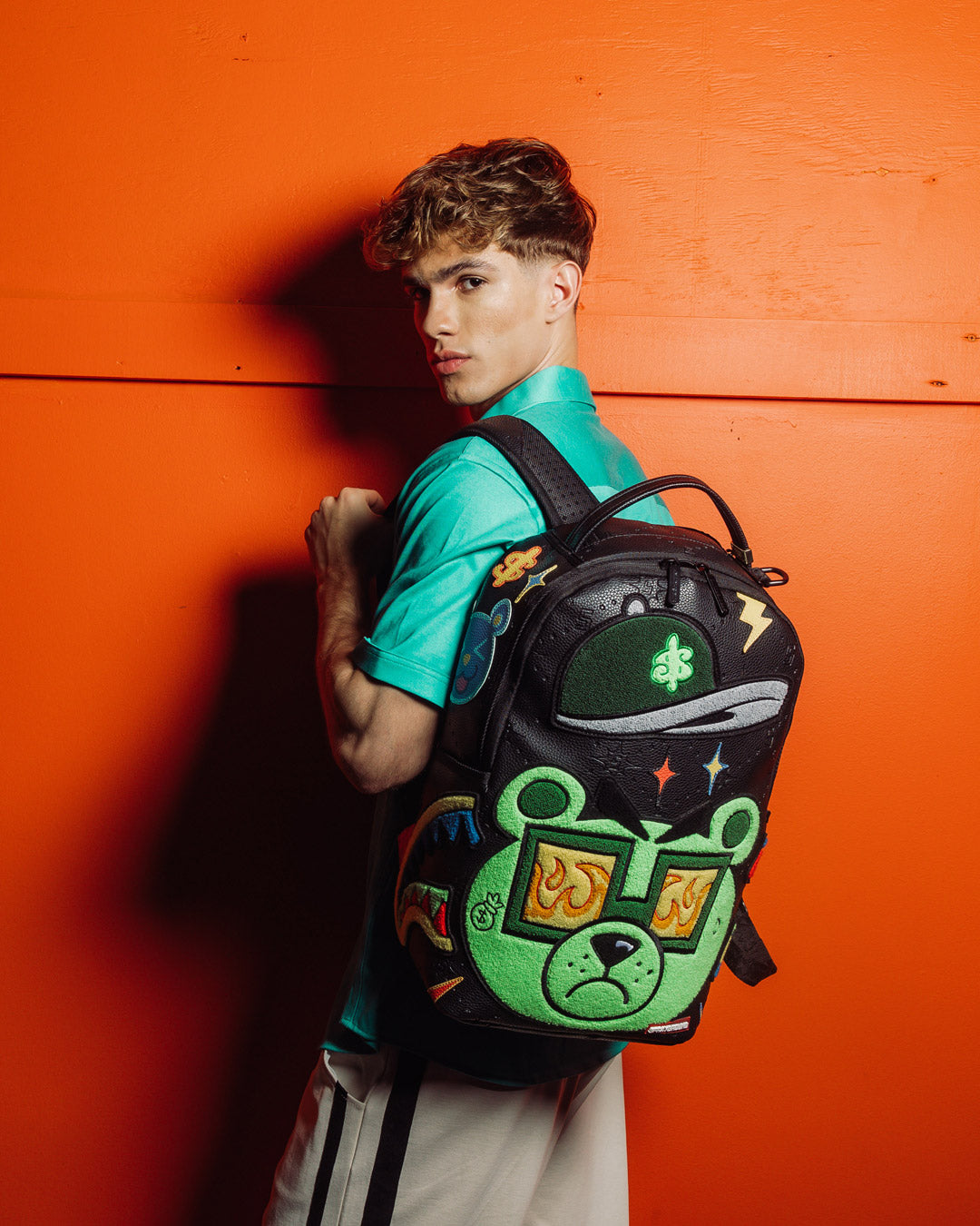 Colorful Money Bear Cheneille Dlxsv Backpack