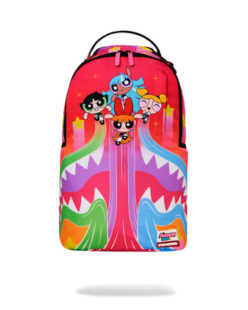 Zaino Sprayground POWER PUFF GIRLS SHARKMOUTH FLYING TRAILS DLXSR BACKPACK Rosa