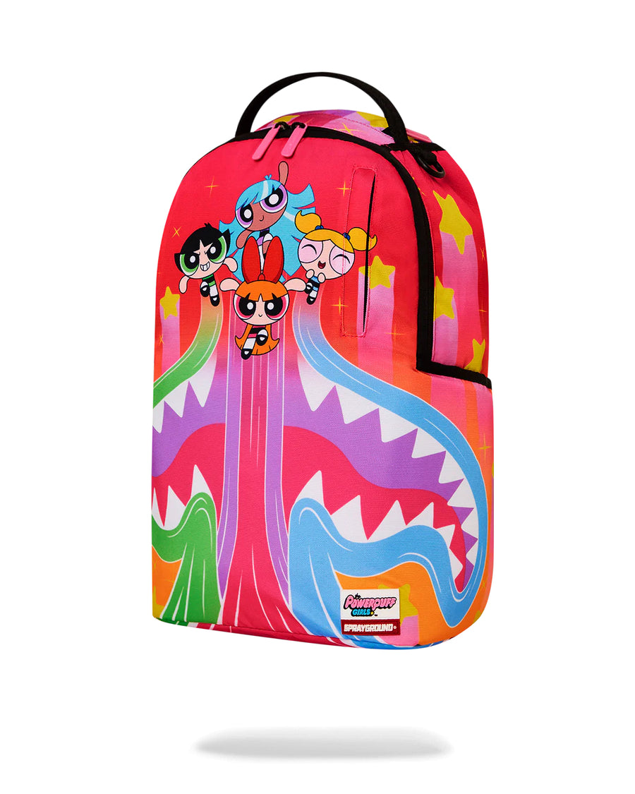 Zaino Sprayground POWER PUFF GIRLS SHARKMOUTH FLYING TRAILS DLXSR BACKPACK Rosa