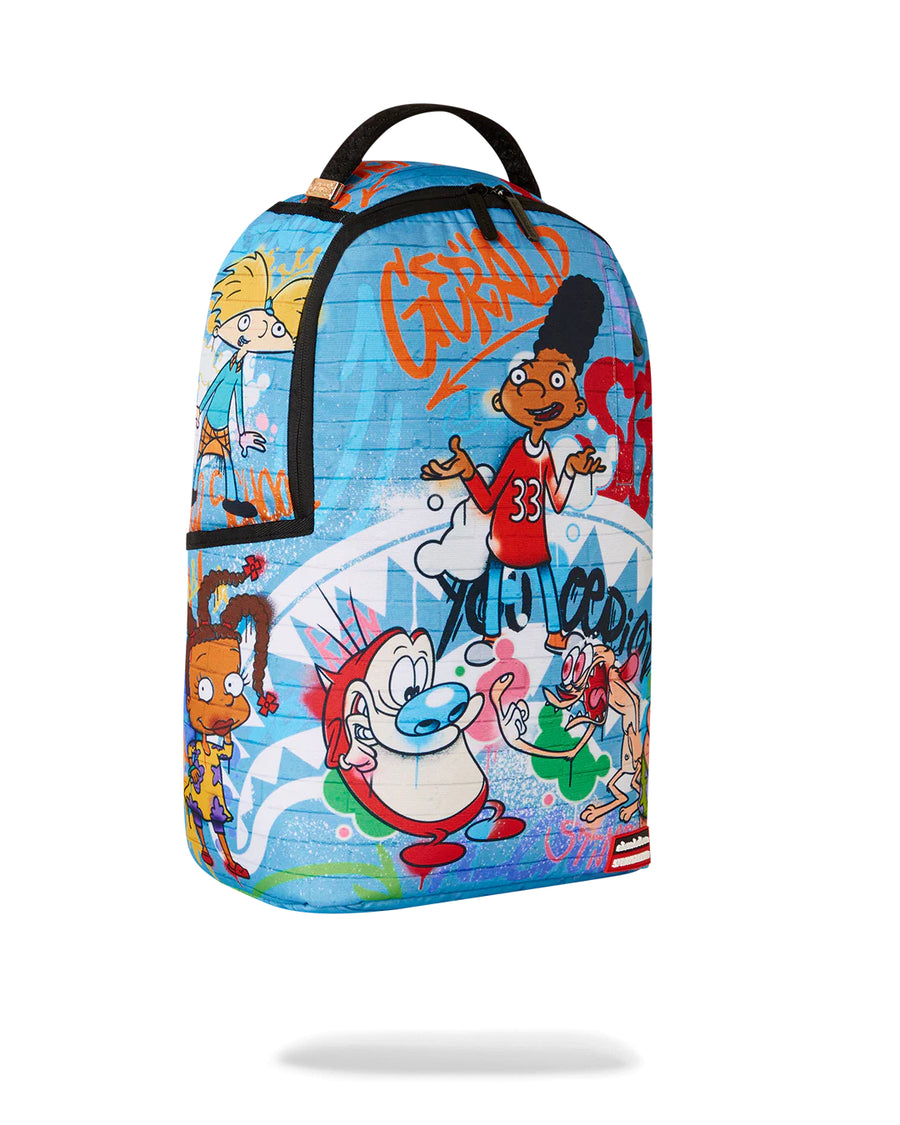 Sac à dos Sprayground 90s NICK STREET ART DLXSR BACKPACK Gris