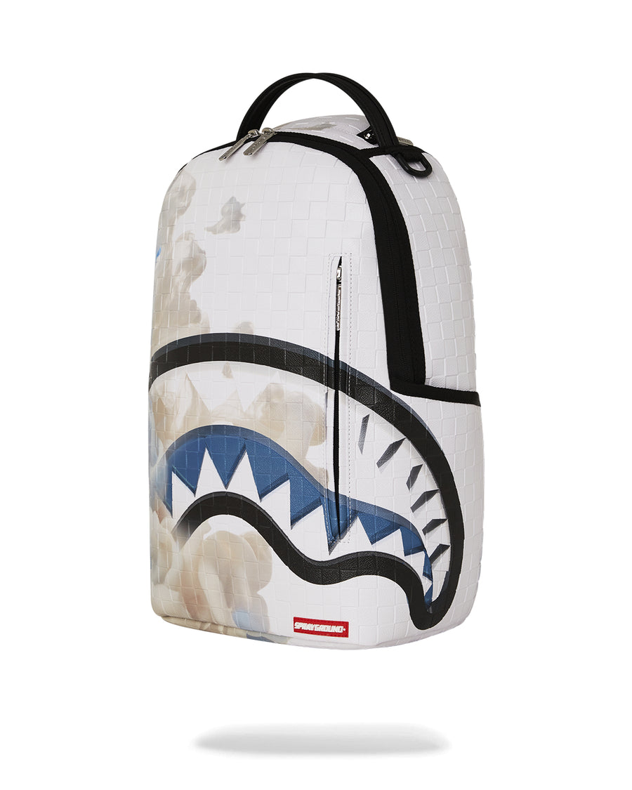 Mochila Sprayground ABSTRACT SMOKE ON SPIKE  DLXSV BACKPACK Blanco