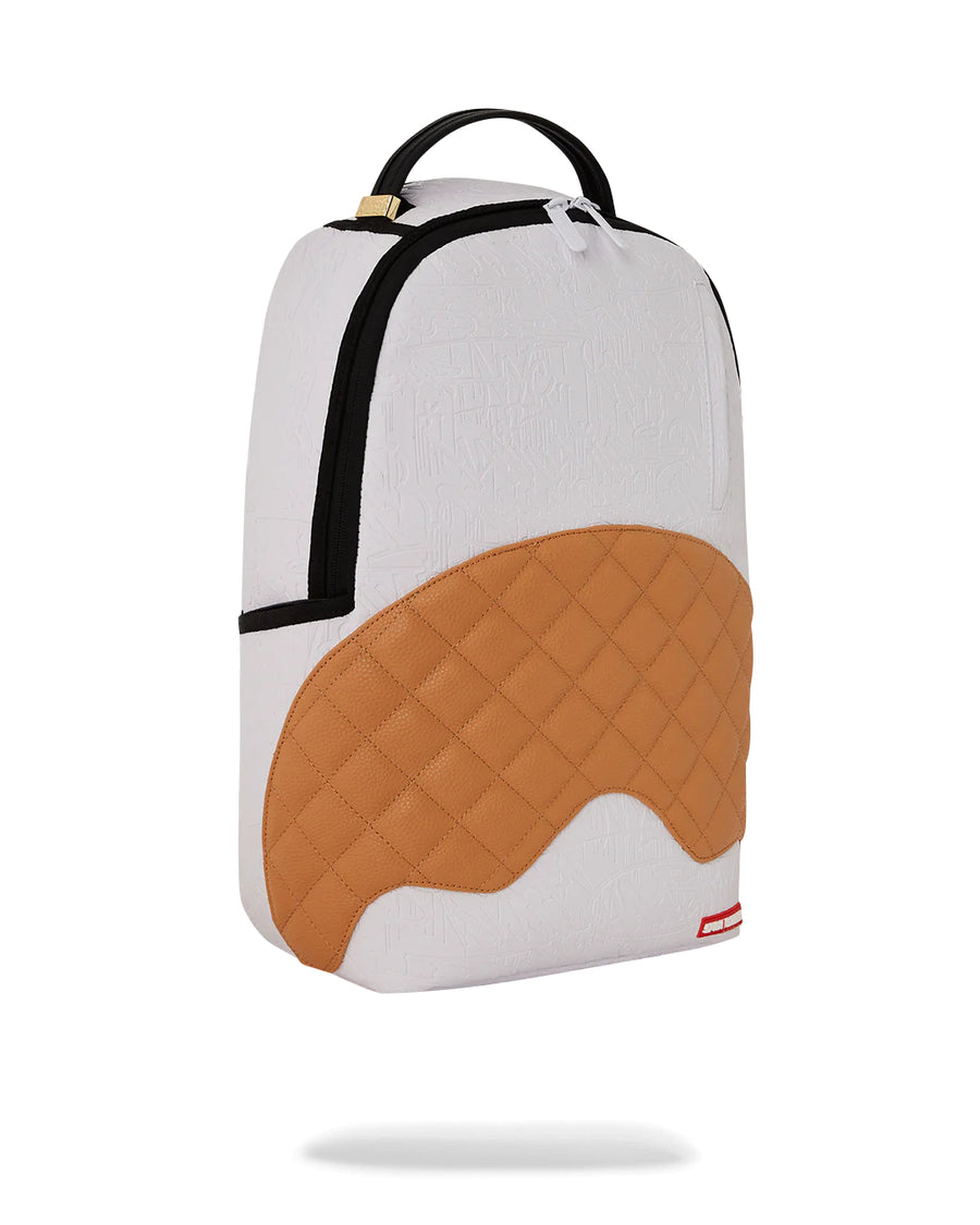 Sac à dos Sprayground PARIS EMBOSSED COGNAC DLXSV BACKPACK Blanc