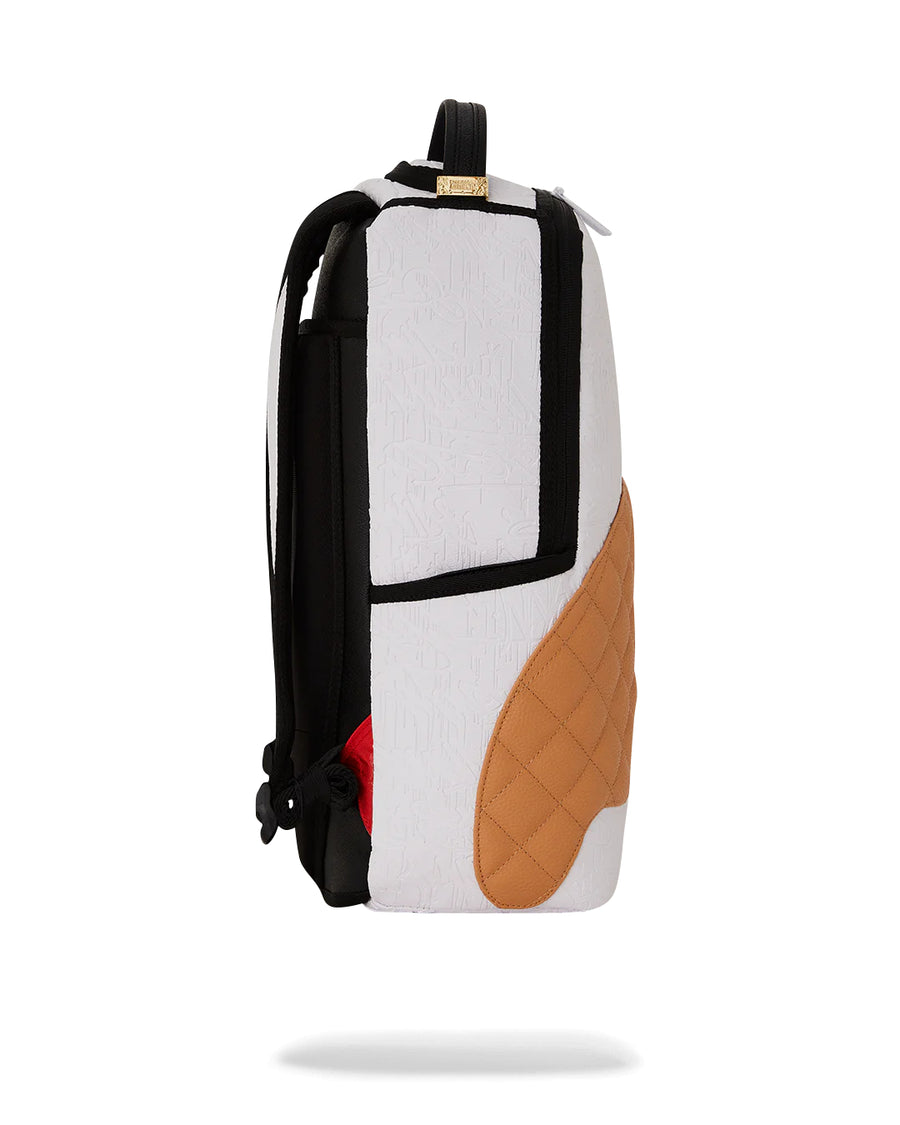 Sac à dos Sprayground PARIS EMBOSSED COGNAC DLXSV BACKPACK Blanc