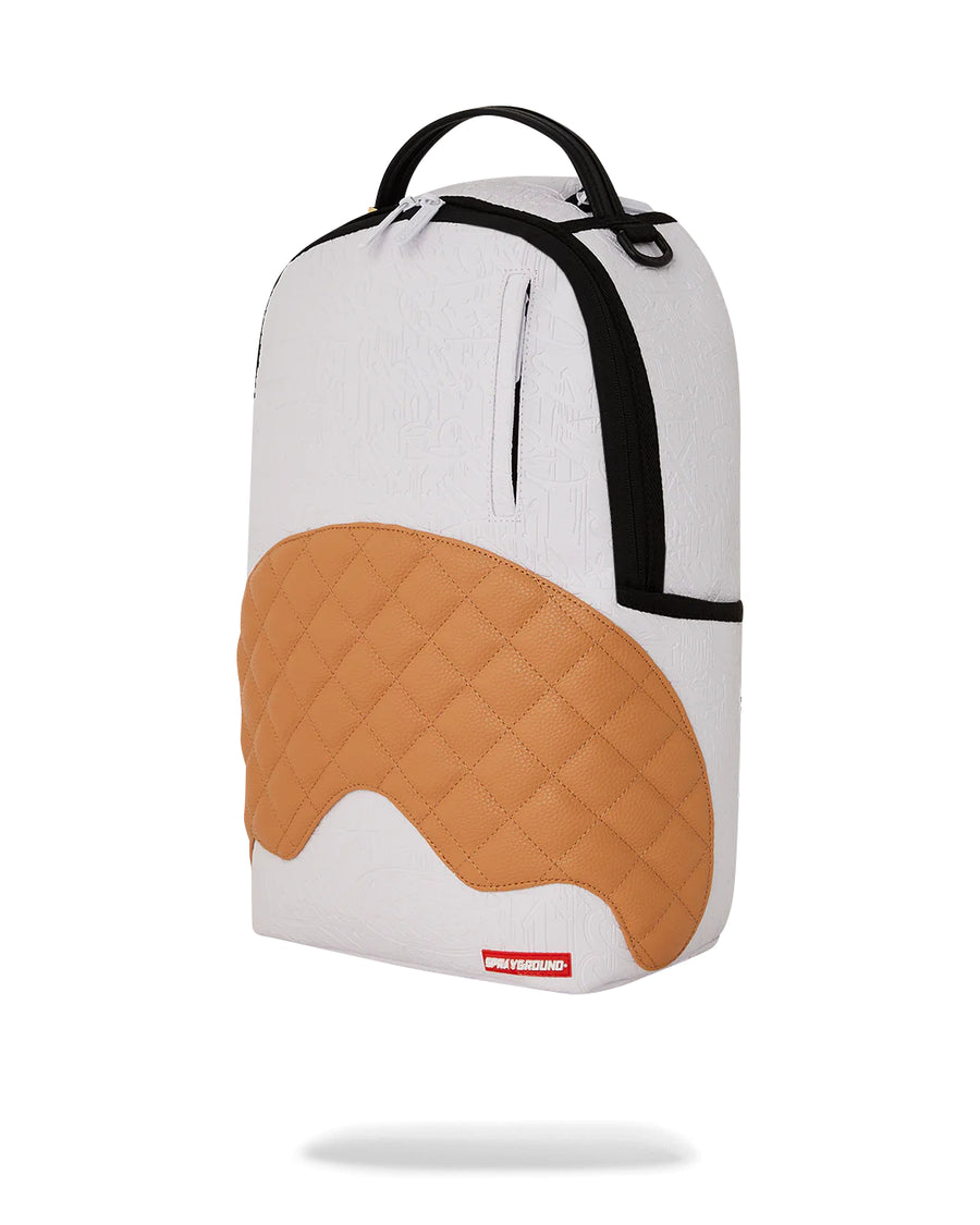 Sac à dos Sprayground PARIS EMBOSSED COGNAC DLXSV BACKPACK Blanc