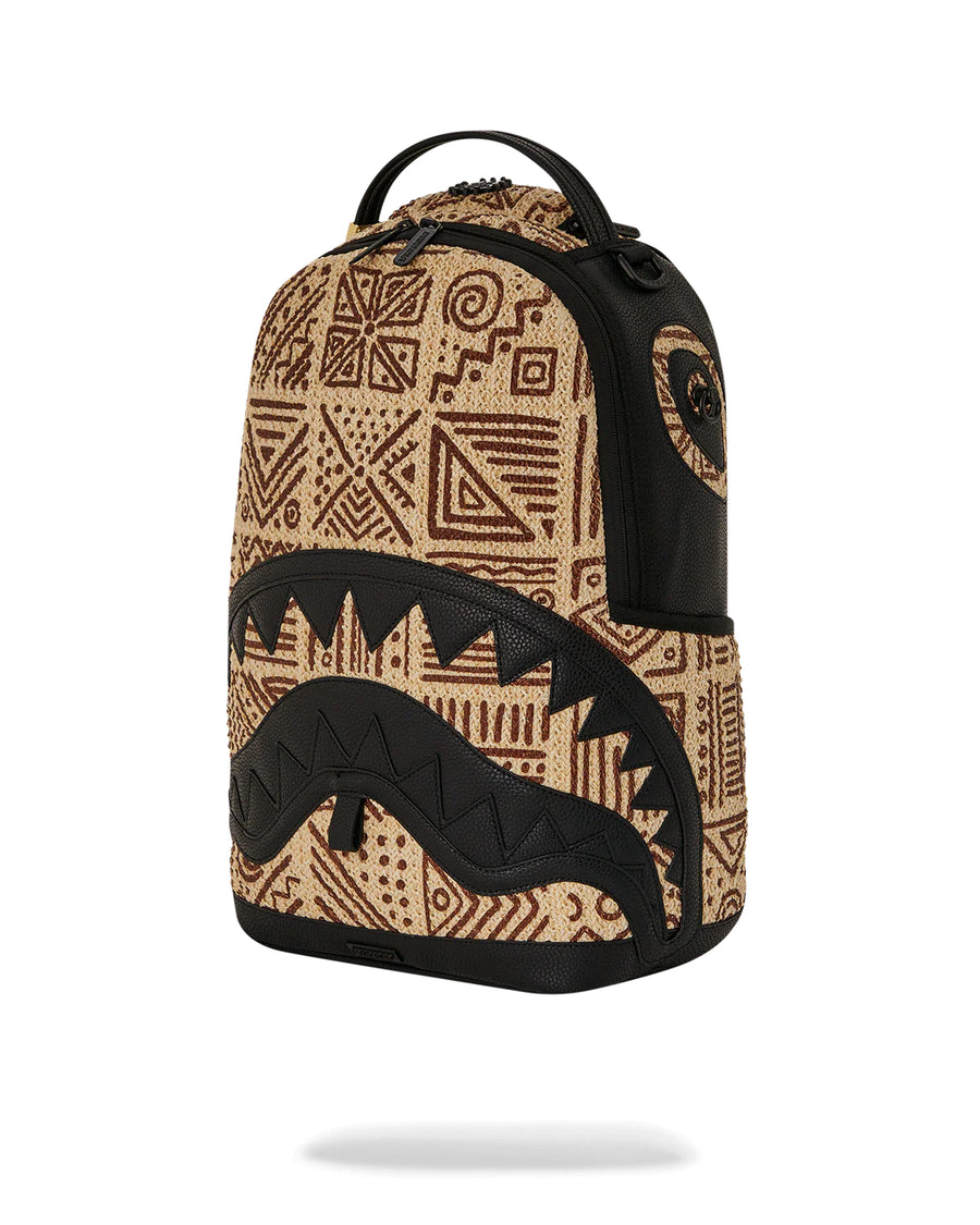 Sprayground Backpack Ai RAFFIA PALM SHARK DLX BACKPACK