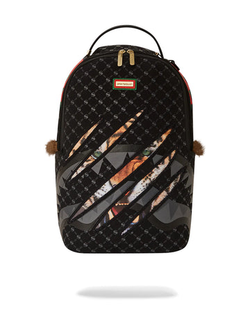 Zaino Sprayground TIGER SCRATCHED DLXSV BACKPACK Nero