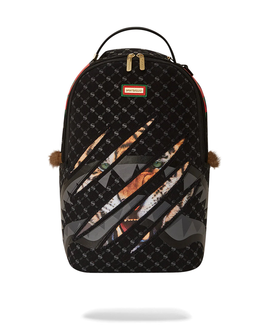 Mochila Sprayground TIGER SCRATCHED DLXSV BACKPACK Negro