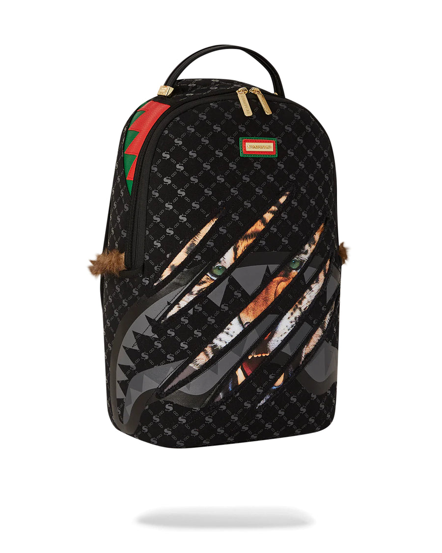 Mochila Sprayground TIGER SCRATCHED DLXSV BACKPACK Negro