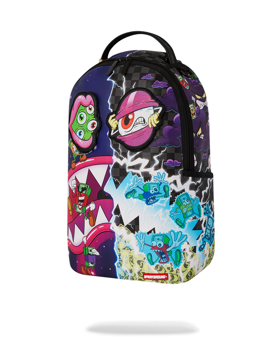 Zaino Sprayground SPLIT MONEY BOYS CRAZY EYES DLX BACKPACK Viola