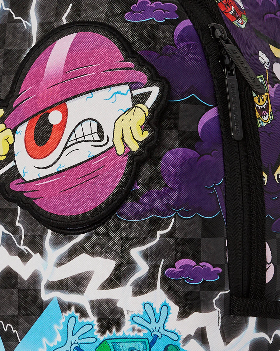 Sac à dos Sprayground SPLIT MONEY BOYS CRAZY EYES DLX BACKPACK Violet