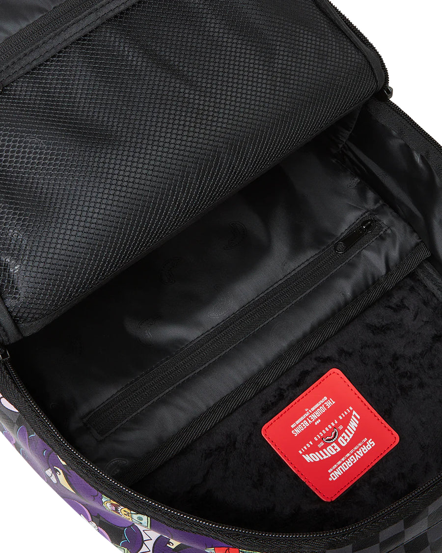 Sac à dos Sprayground SPLIT MONEY BOYS CRAZY EYES DLX BACKPACK Violet