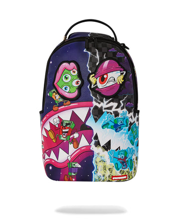 Zaino Sprayground SPLIT MONEY BOYS CRAZY EYES DLX BACKPACK Viola