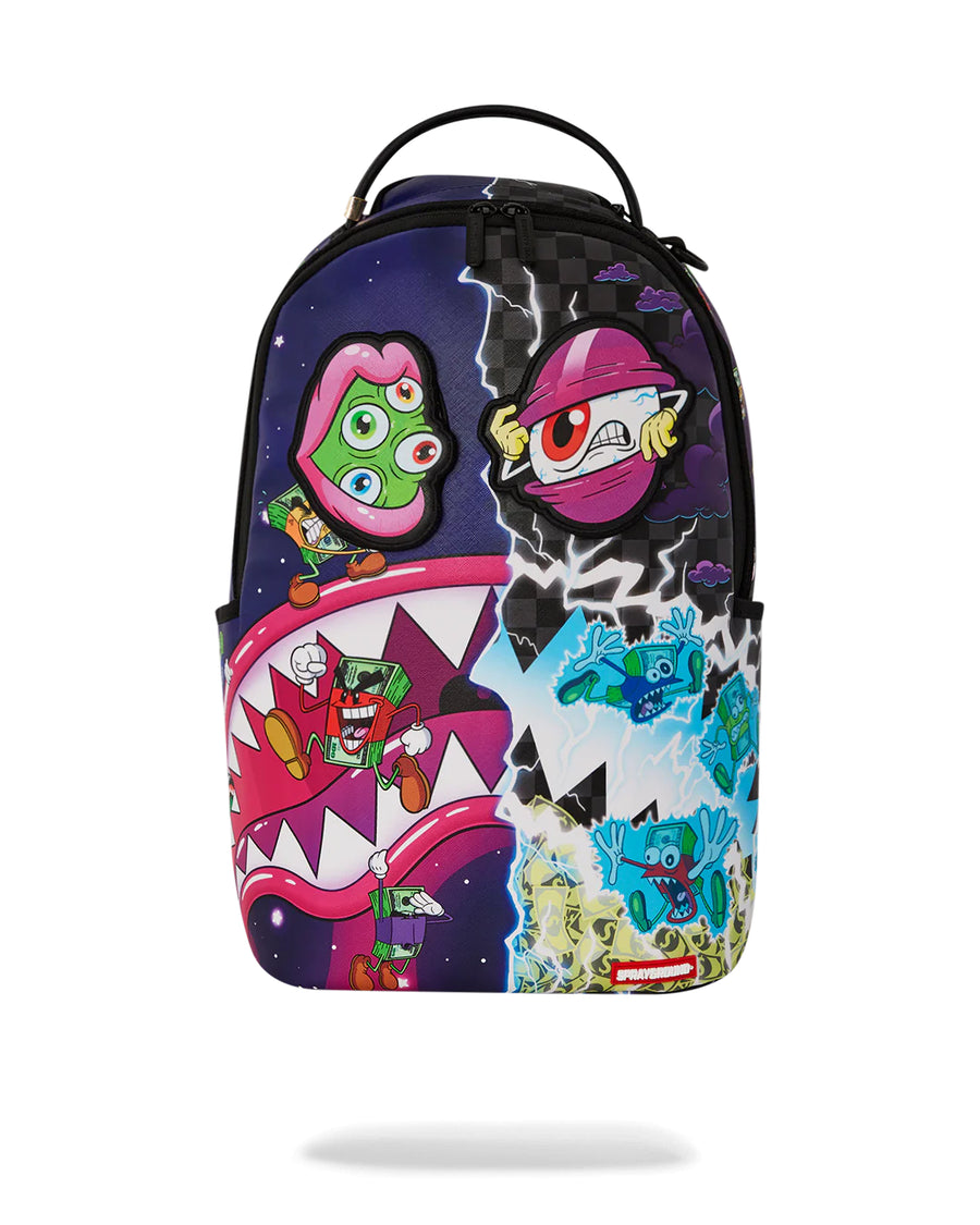 Sprayground Backpack SPLIT MONEY BOYS CRAZY EYES DLX BACKPACK