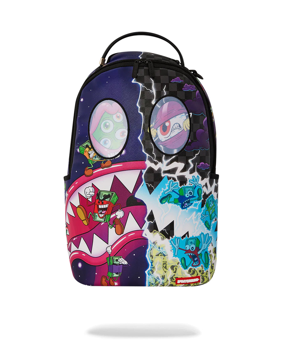 Sprayground Backpack SPLIT MONEY BOYS CRAZY EYES DLX BACKPACK