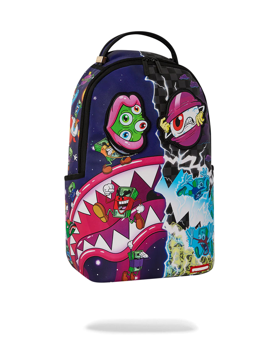 Sprayground Backpack SPLIT MONEY BOYS CRAZY EYES DLX BACKPACK