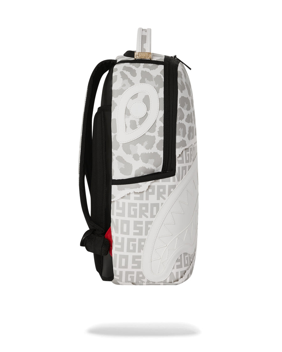 Zaino Sprayground LEOPARD BURNER EMBOSSED DLXSV BACKPACK Bianco