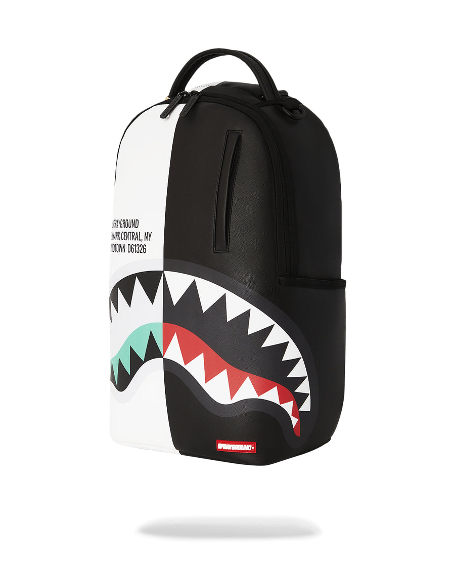 Sprayground Backpack SHARK CENTRAL INVERTED SPLIT DLXSV BACKPACK Black