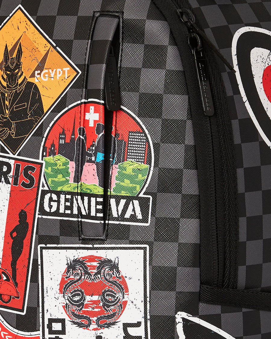 Sac à dos Sprayground GLOBAL MOGUL LOST TICKET DLXSV BACKPACK Gris