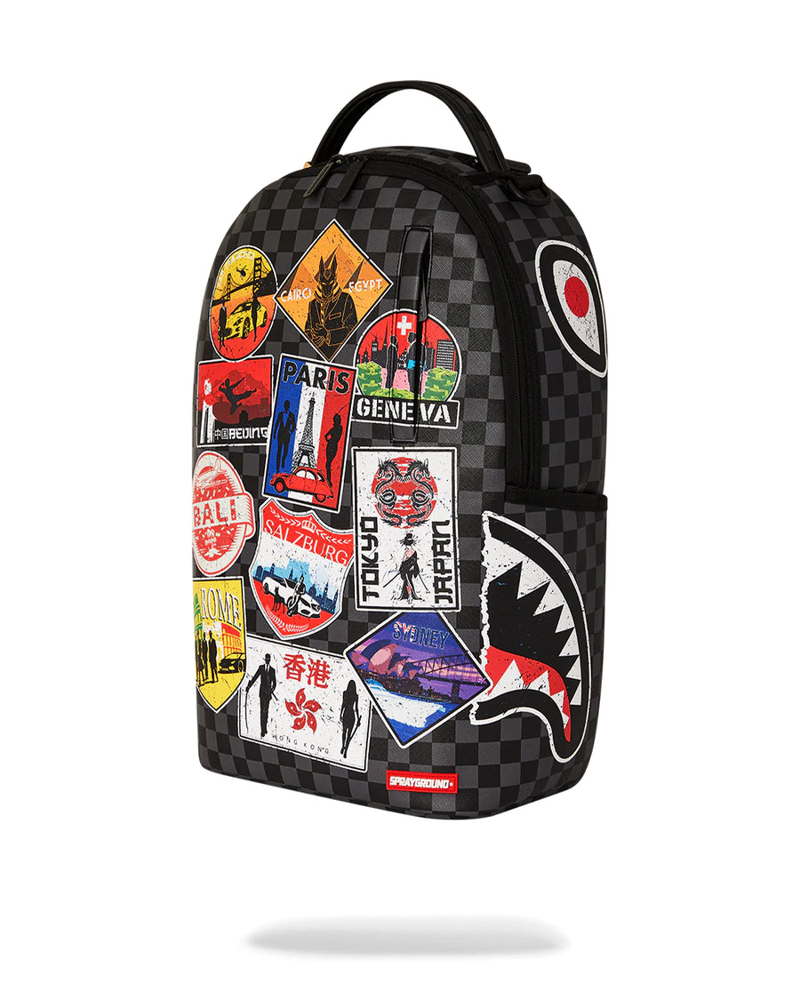 Mochila Sprayground GLOBAL MOGUL LOST TICKET DLXSV BACKPACK Gris