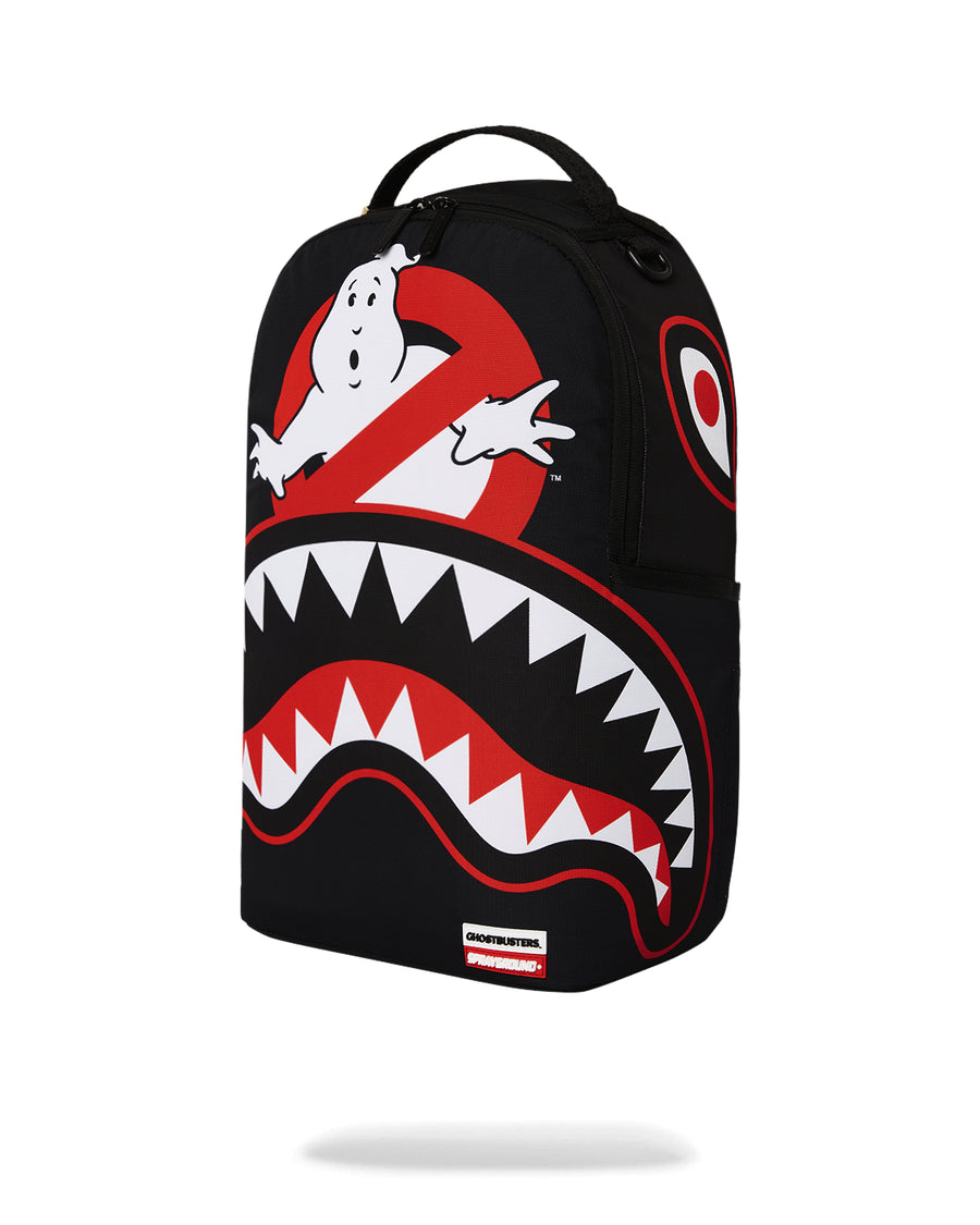Sprayground Backpack GHOSTBUSTERS LOGO AND SHARK MOUTH Black
