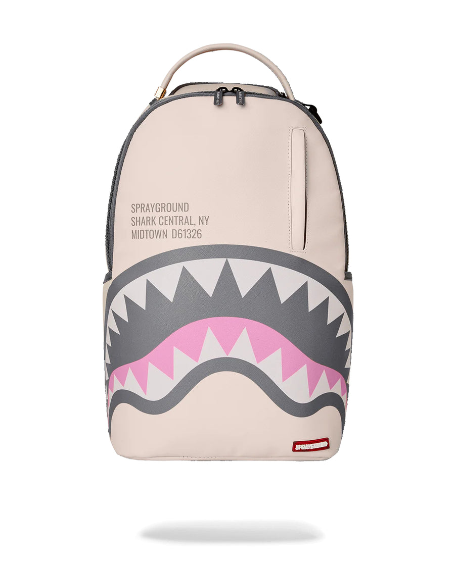 Zaino Sprayground SHARK CENTRAL ROSE DLXSV BACKPACK Bianco