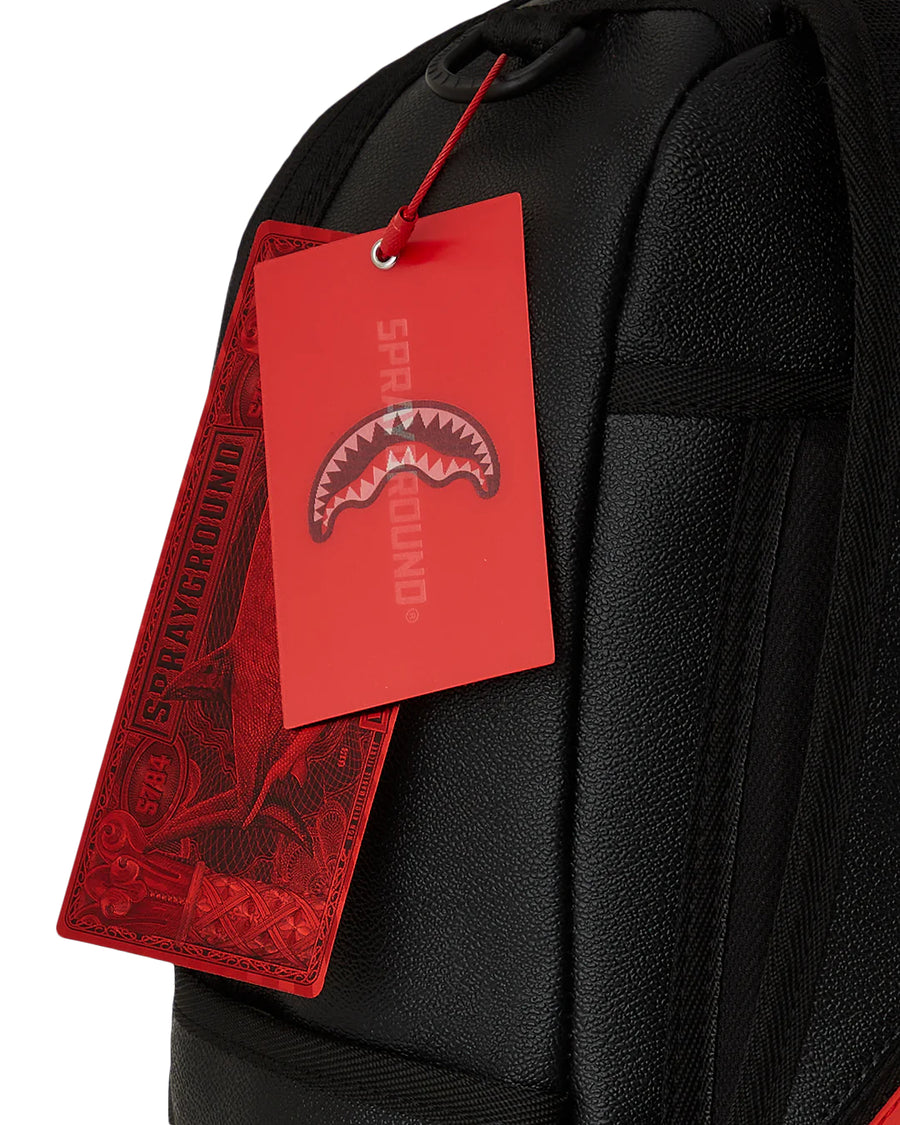 Zaino Sprayground SHARK SMASH LOGO BLACK DLXS EMBOSSED BACKPACK Nero