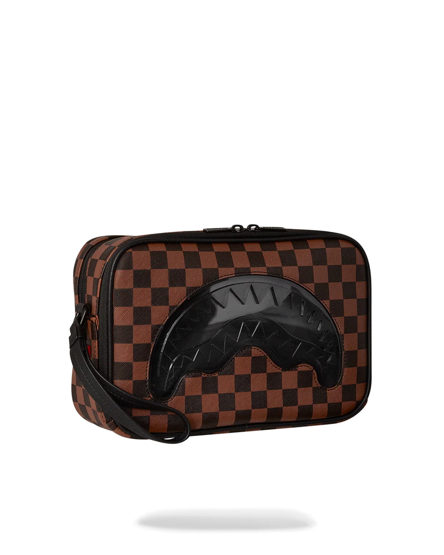 Pochette e beauty Sprayground CLEAR RUBBER SHARK TOILETRY BRICK Marrone