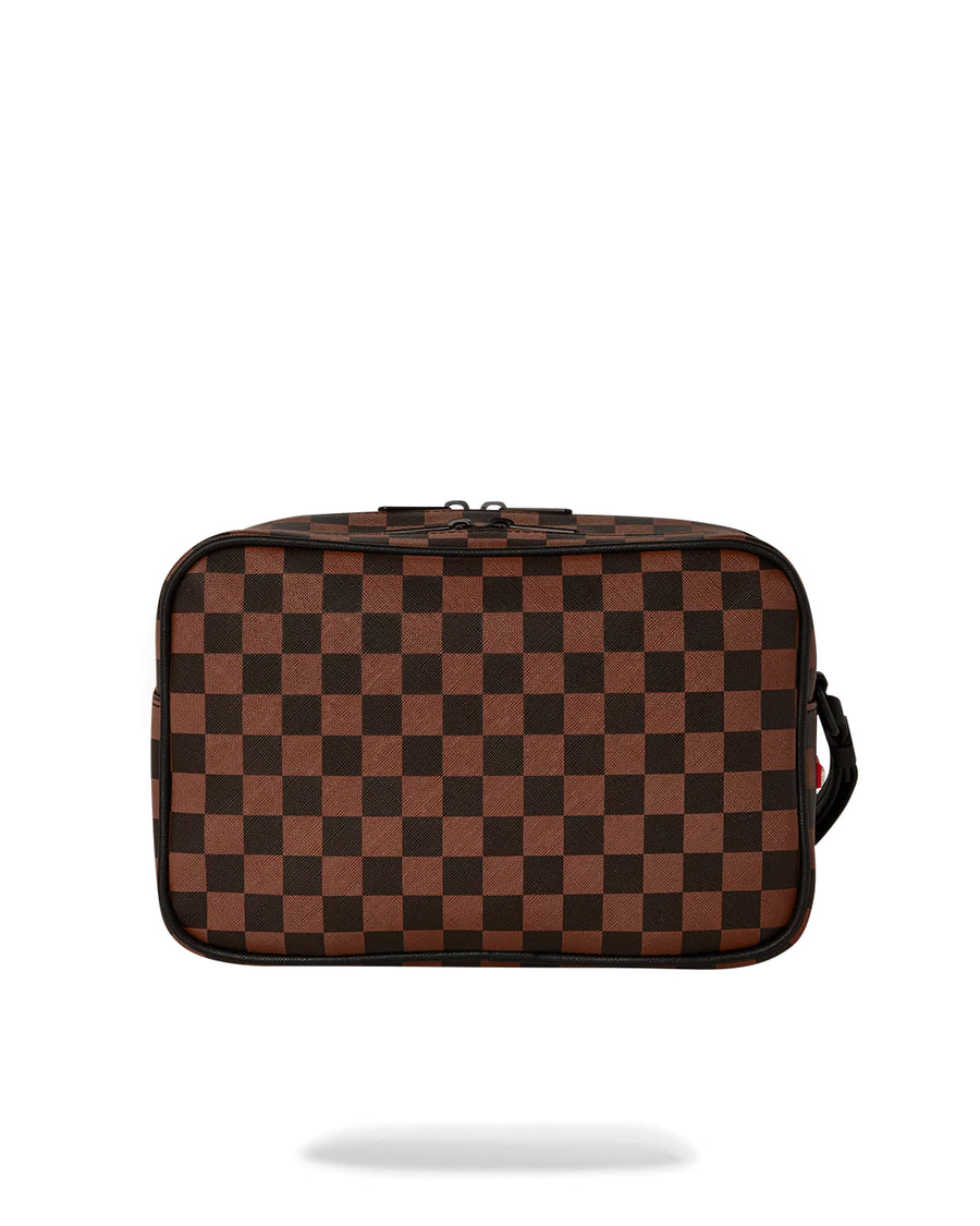 Pochette Sprayground CLEAR RUBBER SHARK TOILETRY BRICK Marron