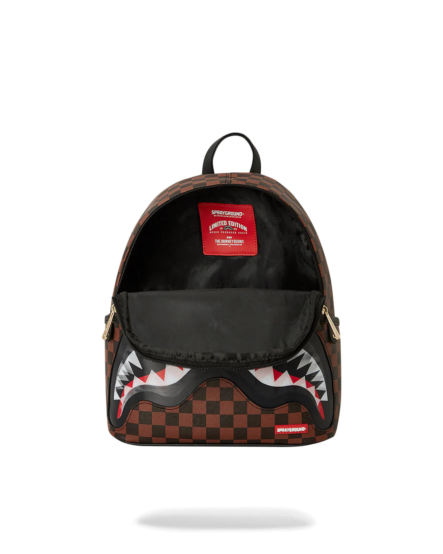 Mochila Sprayground SHARKS IN PARIS LENTICULAR CHOMP SAVAGE BACKPACK Marrón