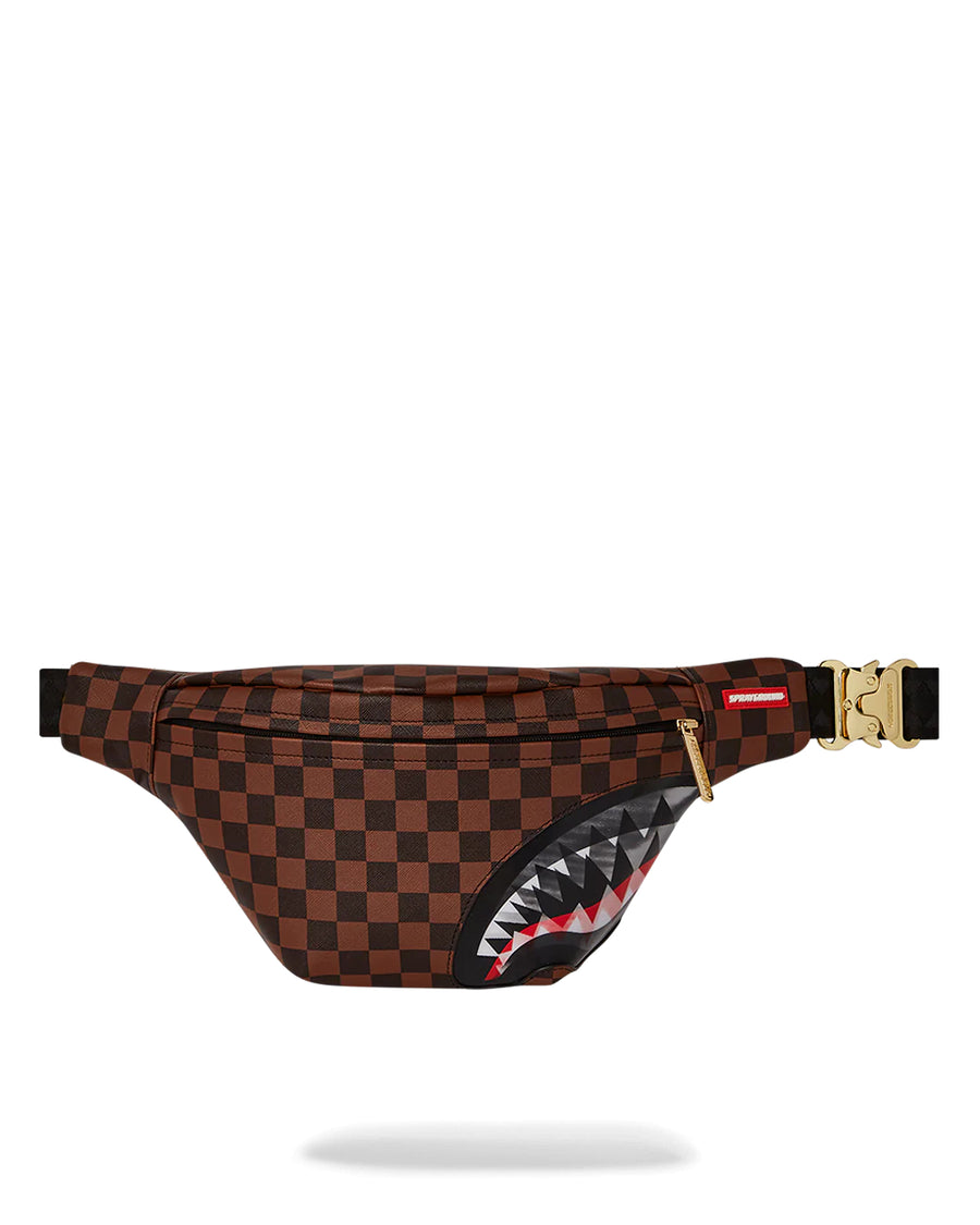 Sac banane Sprayground SHARKS IN PARIS LENTICULAR CHOMP CROSSBODY SAVVY Marron