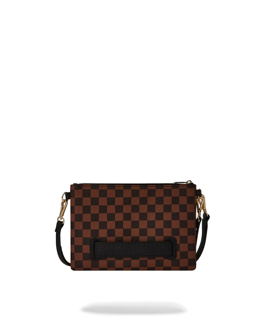 Pochette Sprayground SHARKS IN PARIS LENTICULAR CHOMP CROSSOVER CLUTCH W/ SHOUDLER STRAP Marrón