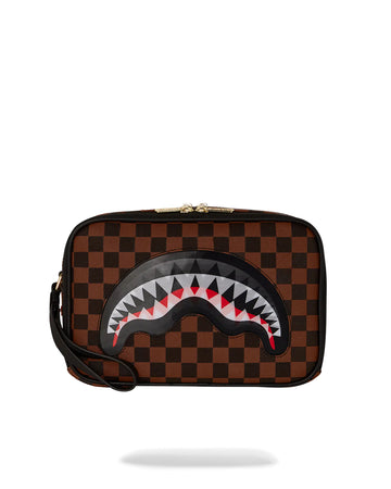 Pochette Sprayground SHARKS IN PARIS LENTICULAR CHOMP TOILETRY BRICK Marrón