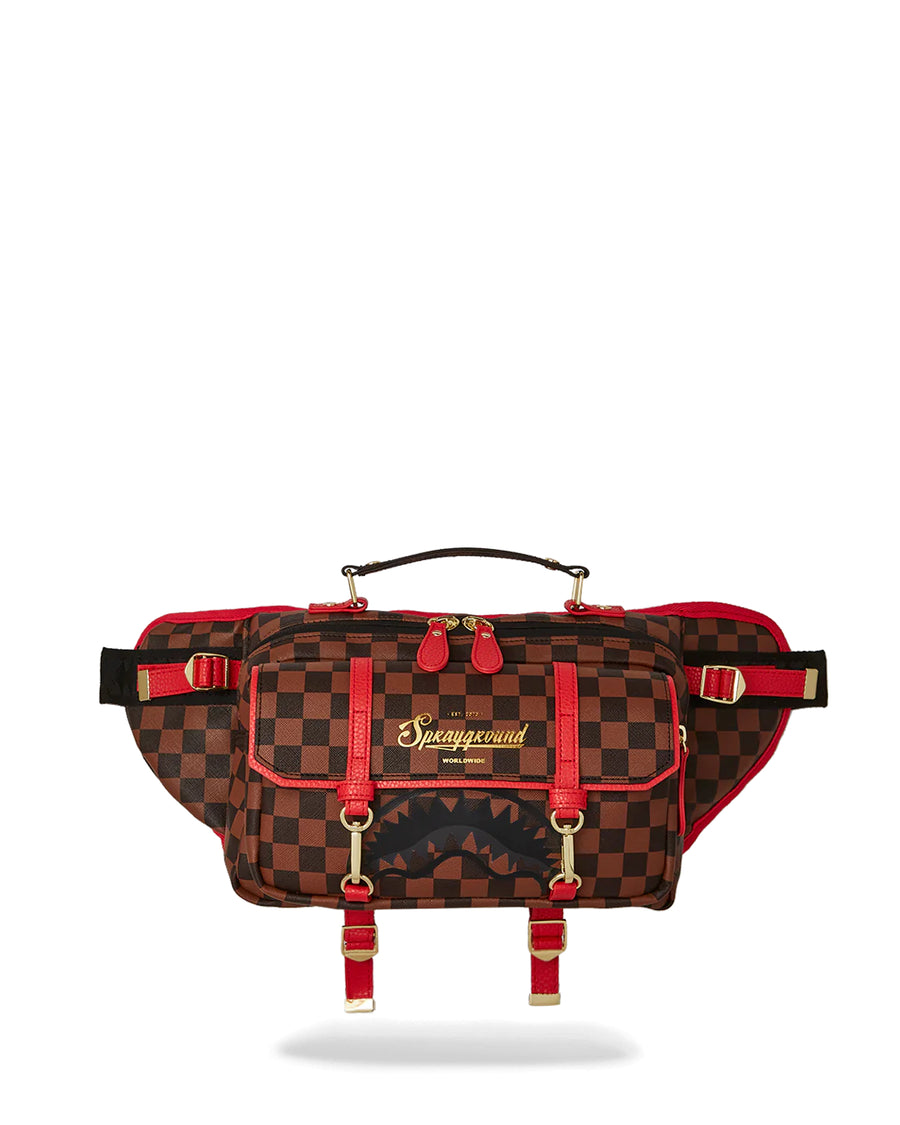 Sac banane Sprayground TAKEOVER THE THRONE CROSSBODY CARGO Marron