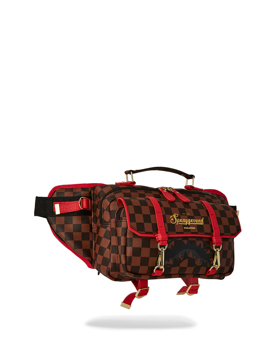 Riñonera Sprayground TAKEOVER THE THRONE CROSSBODY CARGO Marrón