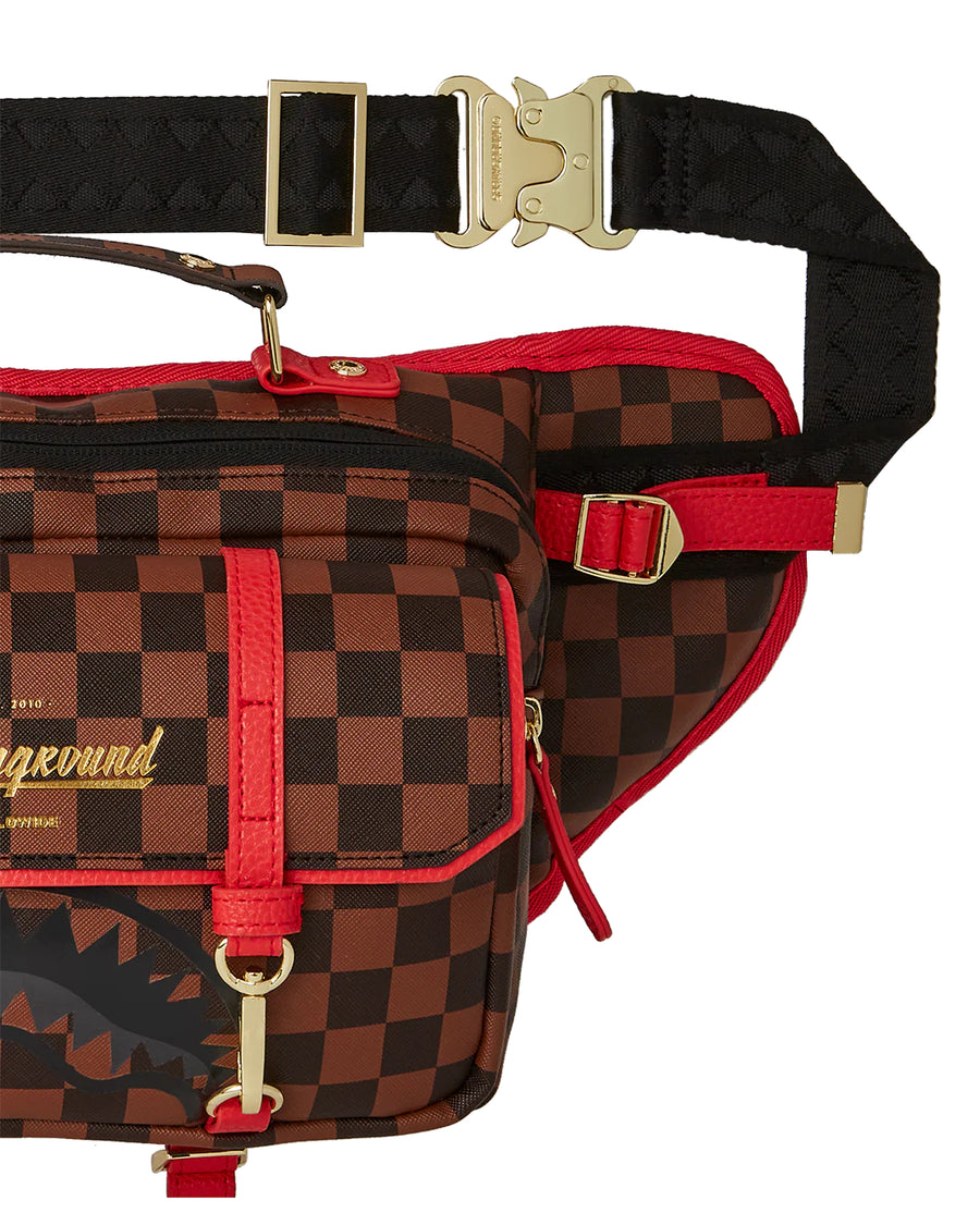 Riñonera Sprayground TAKEOVER THE THRONE CROSSBODY CARGO Marrón