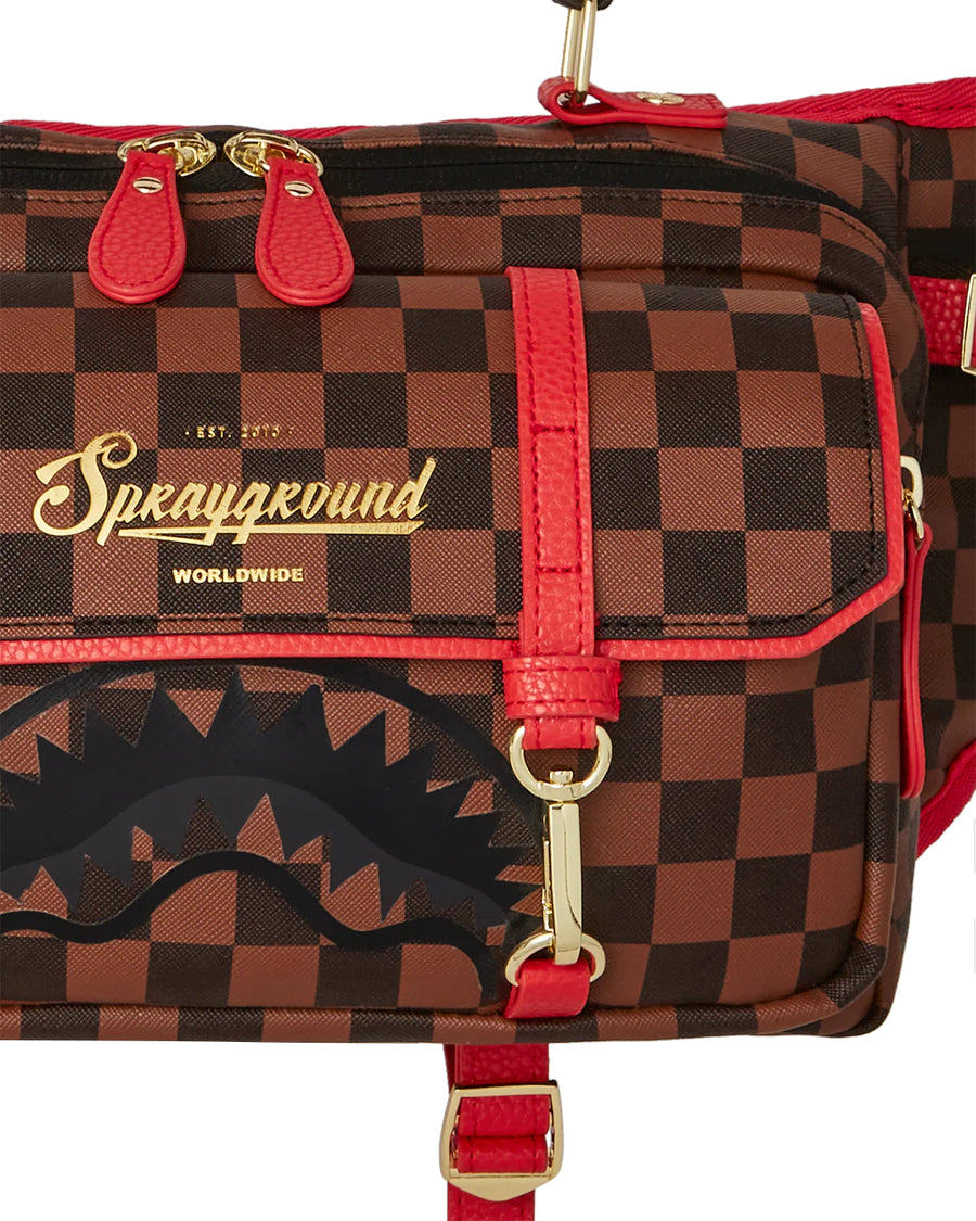 Sac banane Sprayground TAKEOVER THE THRONE CROSSBODY CARGO Marron