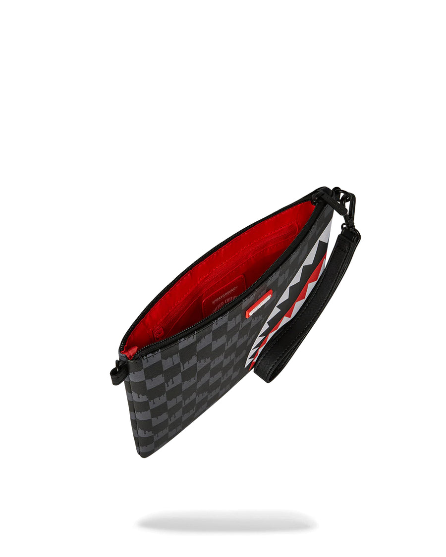 Pochette e beauty Sprayground DRIP CHECK CROSSOVER CLUTCH Nero