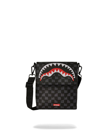 Borsa Sprayground DRIP CHECK MESSENGER SLING Nero