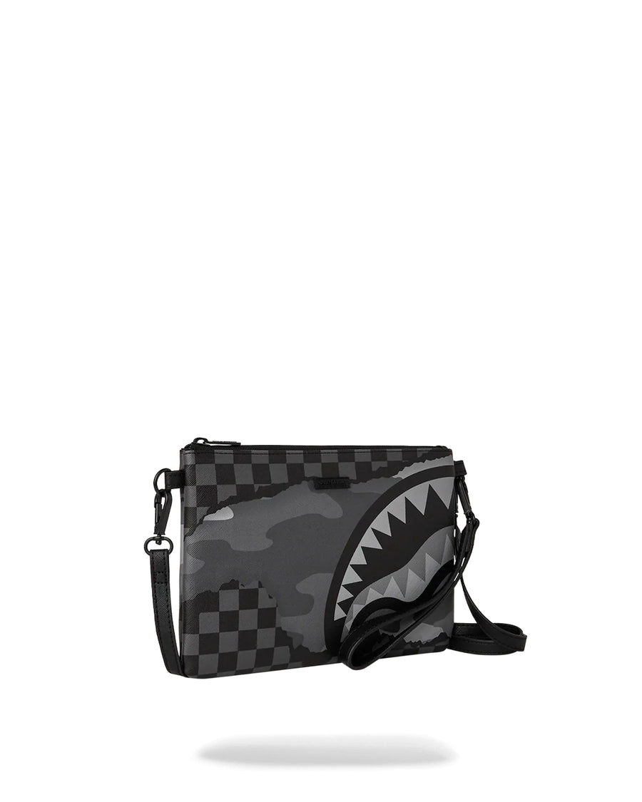 Petit sac Sprayground 3AM TEAR IT UP CROSSOVER CLUTCH Noir