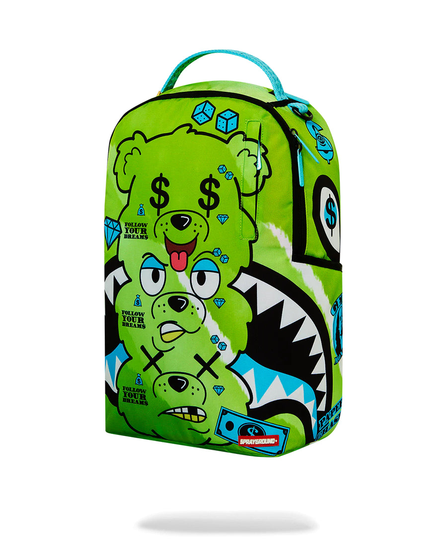 Mochila Sprayground TRIPLE BEAR GREEN DLXSR BACKPACK Negro