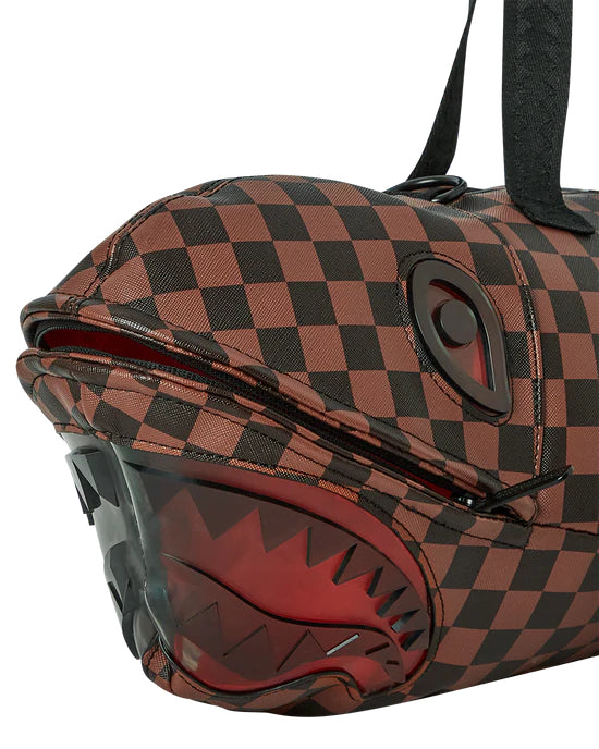 Sac Sprayground CLEAR RUBBER SHARKS IN PARIS DUFFLE Marron