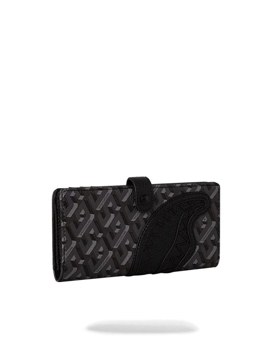 Sprayground  3DSG BLACKOUT LONG SINGLE FOLD WALLET