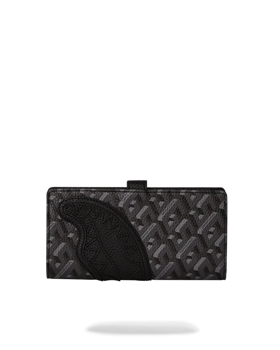 Billetera Sprayground 3DSG BLACKOUT LONG SINGLE FOLD WALLET 