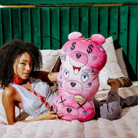 Triple Bear Pink Pillow