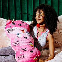 Triple Bear Pink Pillow