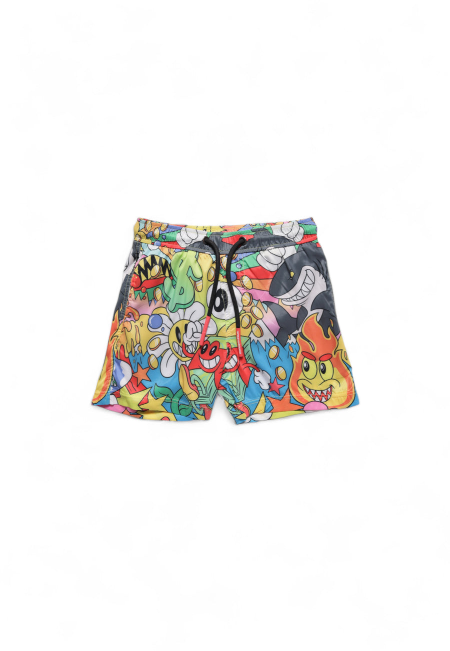 Niño / Niña  - Maillot de bain Sprayground CARTOON CHARACTERS SWIM TRUNKS Amarillo