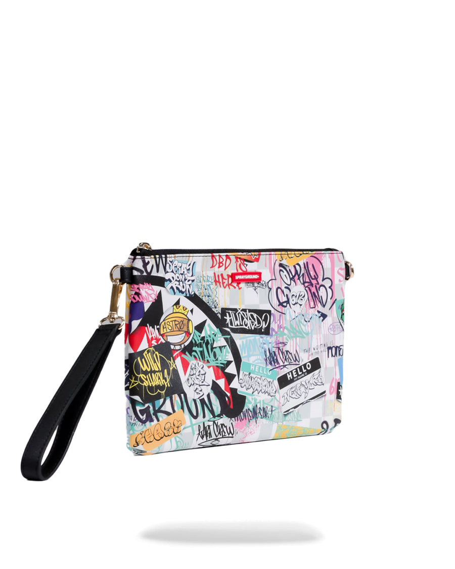 Sprayground Bag SIP THE RIZZ CREAM CROSS CLUTCH STRAP