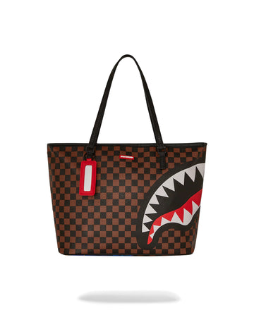 Sac Sprayground SHARKS IN STICKERS CLASSIC TOTE Marron