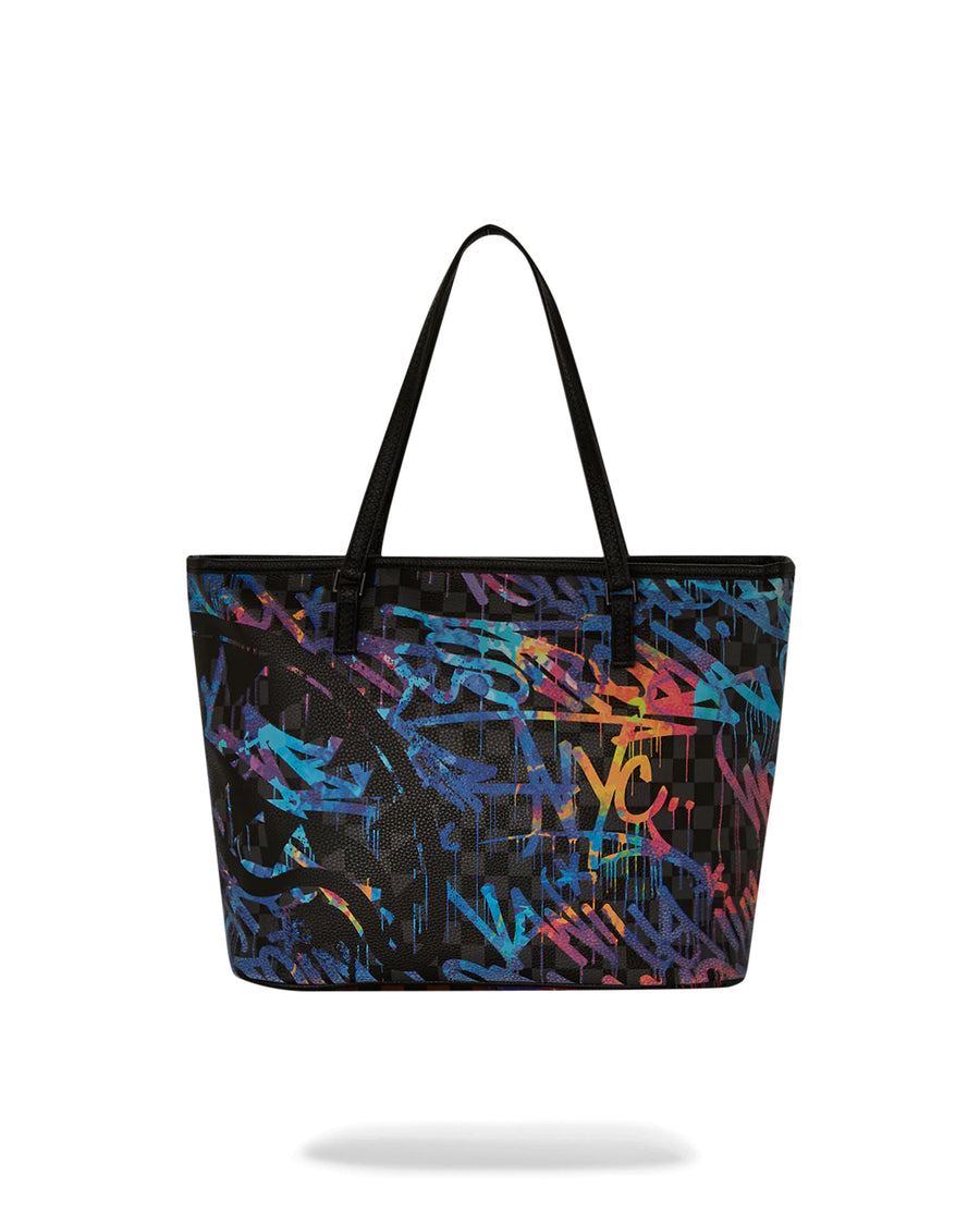 Borsa Sprayground SHARKS IN STICKERS CLASSIC TOTE Marrone